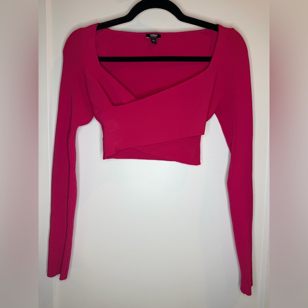 Express Hot Pink Crop Top